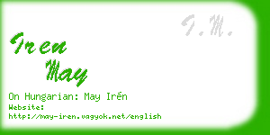 iren may business card